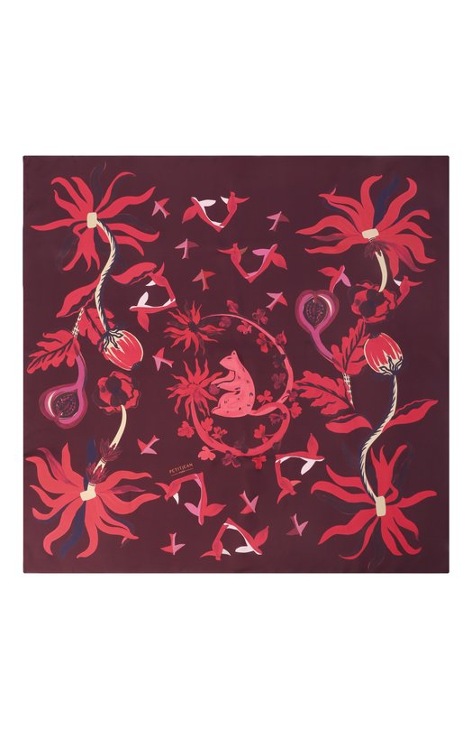 Шелковый платок Petitjean Paris 17C23 Бордовый  17C23 Фото 4