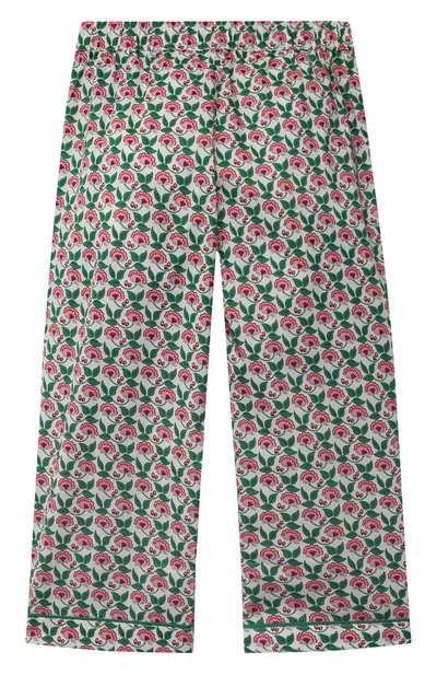 Хлопковая пижама LITTLE YOLKE зеленого цвета по цене 10550 руб., арт. AW21-12C-SP-GR, фото 5 Хлопковая пижама LITTLE YOLKE, арт. AW21-12C-SP-GR, фото 5