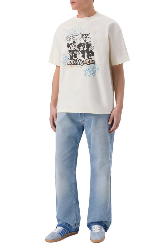 Хлопковая футболка DOMREBEL M SHADY/T-SHIRT Кремовый  M SHADY/T-SHIRT Фото 2