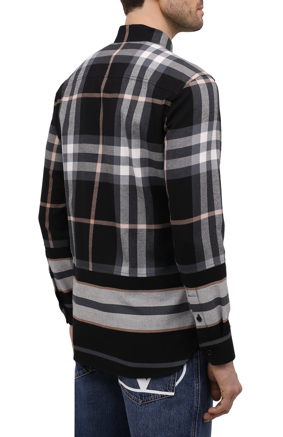 Хлопковая рубашка BURBERRY черного цвета по цене 79500 руб., арт. 8048146, фото 4 Хлопковая рубашка BURBERRY, арт. 8048146, фото 4