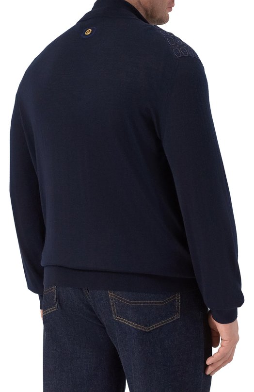 Кардиган из кашемира и шелка Stefano Ricci K606412R31/F25424/66-68 Синий  K606412R31/F25424/66-68 Фото 4