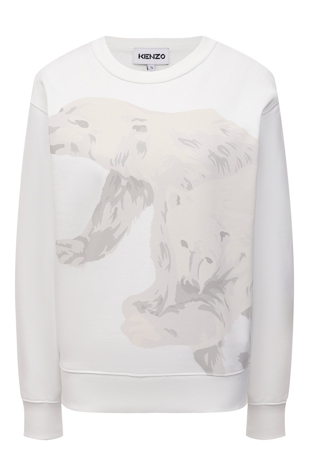 Хлопковый свитшот polar bear KENZO кремового цвета по цене 31950 руб., арт. FB62SW8214M0, фото 1 Хлопковый свитшот polar bear KENZO, арт. FB62SW8214M0, фото 1
