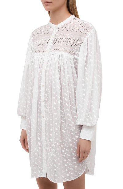 Хлопковое платье ISABEL MARANT ETOILE белого цвета по цене 53950 руб., арт. R01928-21P032E/TILALIA, фото 3 Хлопковое платье ISABEL MARANT ETOILE, арт. R01928-21P032E/TILALIA, фото 3