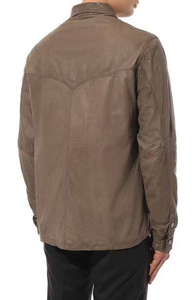 Кожаная рубашка GIORGIO BRATO, арт. GU24S12099, фото 4