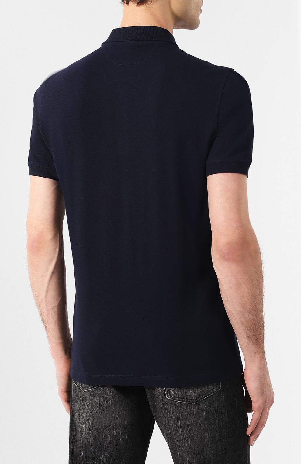 Хлопковое поло BRUNELLO CUCINELLI темно-синего цвета по цене 45600 руб., арт. M0T638307, фото 4 Хлопковое поло BRUNELLO CUCINELLI, арт. M0T638307, фото 4