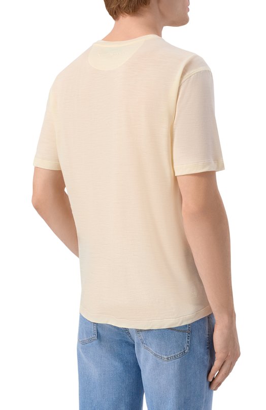 Шерстяная футболка Stefano Ricci MNH5204440/WV Кремовый  MNH5204440/WV Фото 4