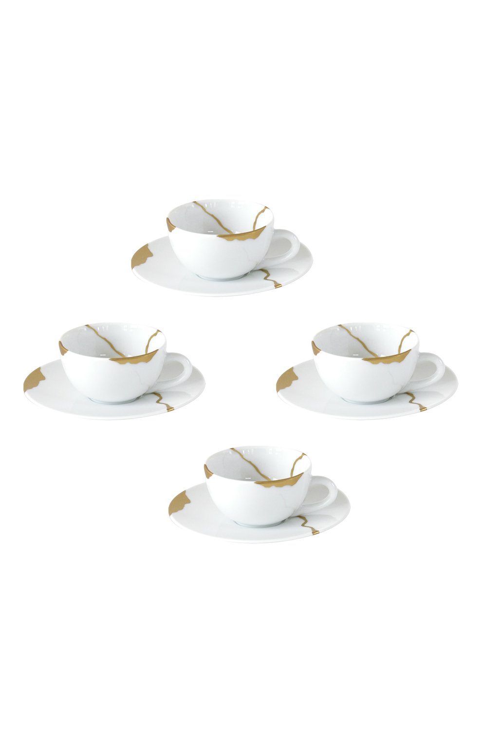 Набор kintsugi из четырех кофейных чашек с блюдцами BERNARDAUD, арт. 1095/22664, фото 1