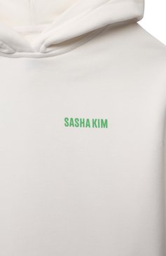 Детская комплект из худи и брюк serena SASHA KIM белого цвета, арт. УТ-00000574 | Фото 4 (Материал внешний: Хлопок; Рукава: Длинные; Девочки Кросс-КТ: Костюмы-спорт; Материал сплава: Проставлено; Драгоценные камни: Проставлено; Региональные ограничения белый список (Axapta Mercury): Не проставлено; Ростовка одежда: 6 лет | 116 см, 8 лет | 128 см, 10 - 11 лет | 140 - 146см, 12 лет | 152 см, 5 лет | 110 см, 7 лет | 122 см)