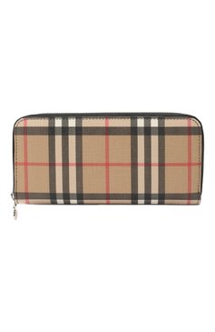 Женские кошелек BURBERRY черного цвета, арт. 8015125 | Фото 1 (Материал: Текстиль, Пластик, Синтетический материал; Материал сплава: Проставлено, Проверено; Нос: Не проставлено; Статус проверки: Проверено, Проверена категория; Застежка: Молния)