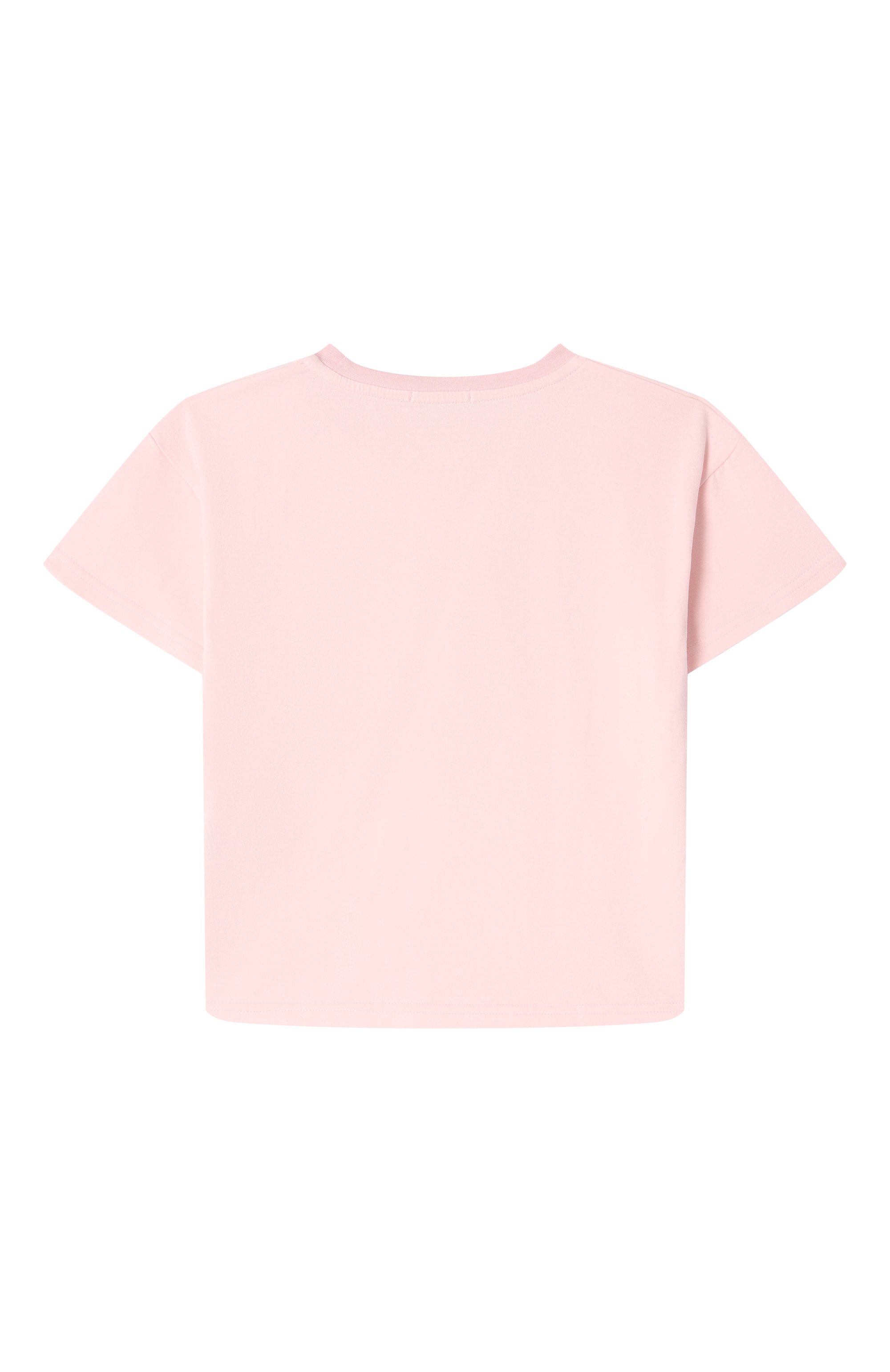 Хлопковая футболка SASHA KIM светло-розового цвета по цене 7120 руб., арт. УТ-00000622, фото 2 Хлопковая футболка SASHA KIM, арт. УТ-00000622, фото 2