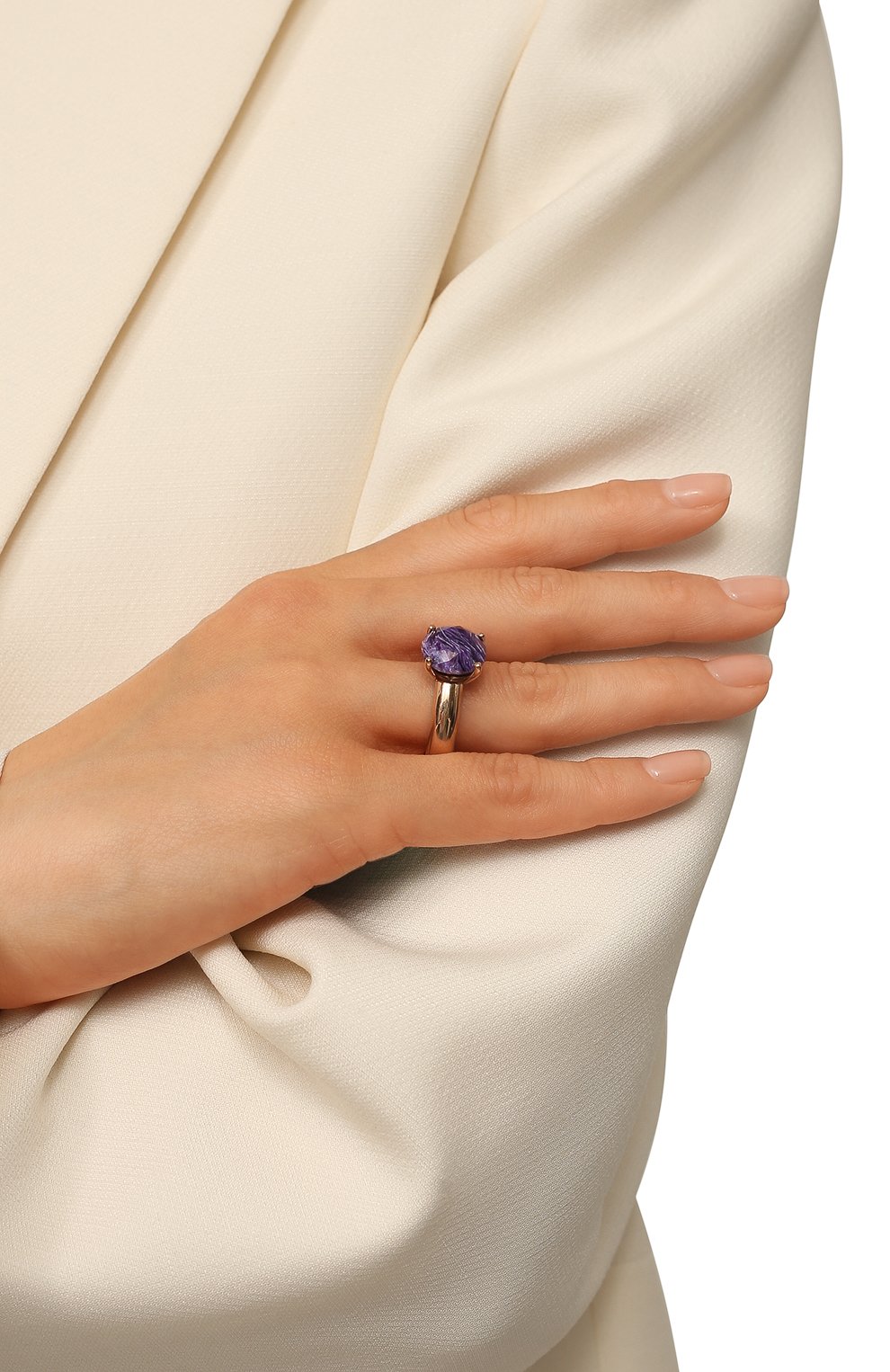 Кольцо cartoon с чароитом MOONKA, арт. cr-r-chr, фото 2