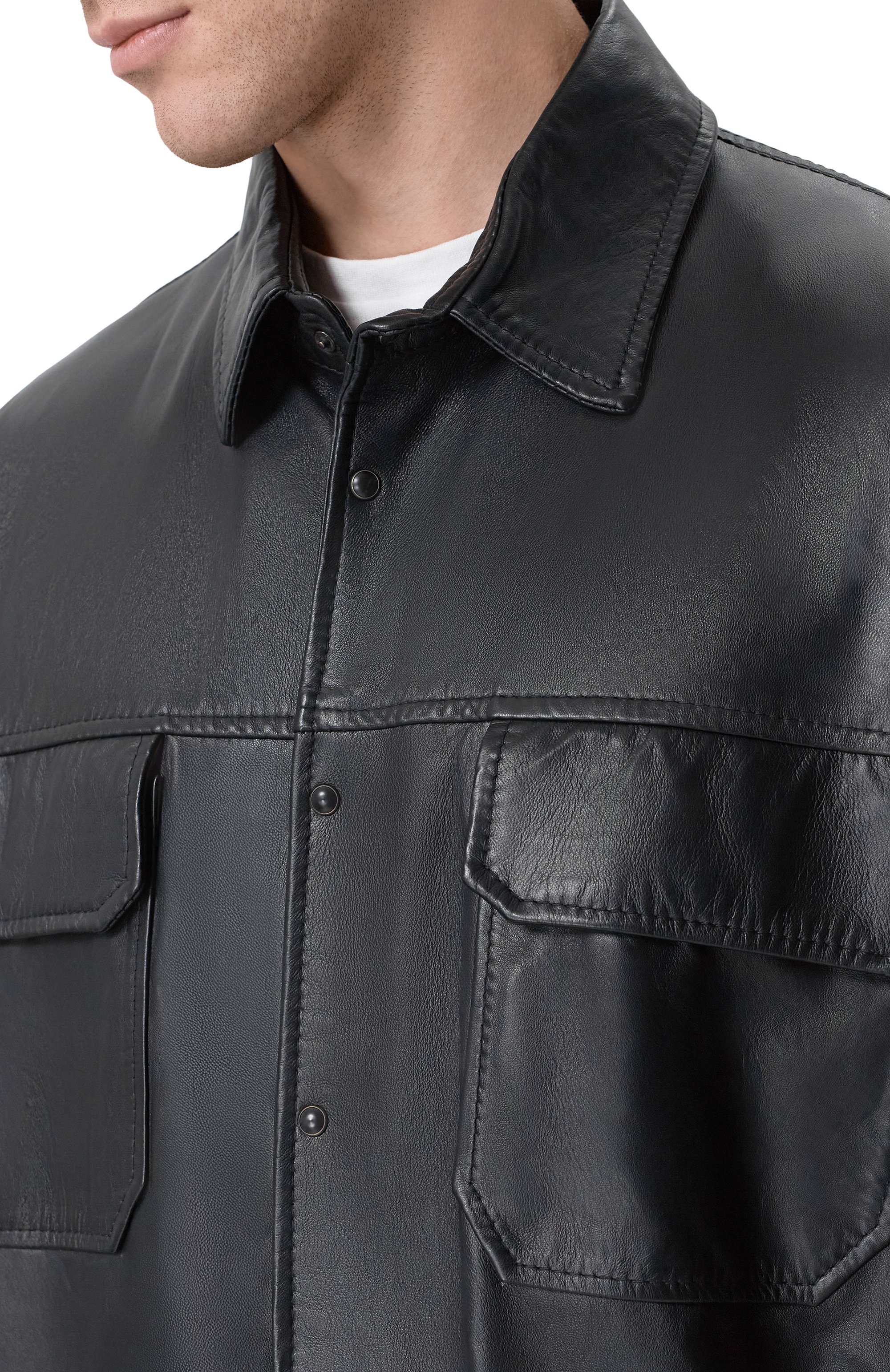 Кожаная рубашка ROADLESS, арт. RSS-L0S, фото 5