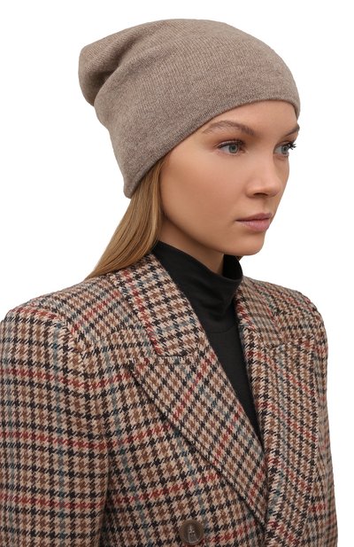Кашемировая шапка TEGIN бежевого цвета по цене 14850 руб., арт. 1104, фото 2 Кашемировая шапка TEGIN, арт. 1104, фото 2