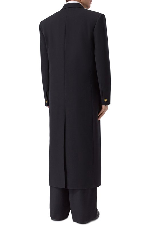 Шерстяное пальто Balmain FH0UD355/WC09 Чёрный  FH0UD355/WC09 Фото 3