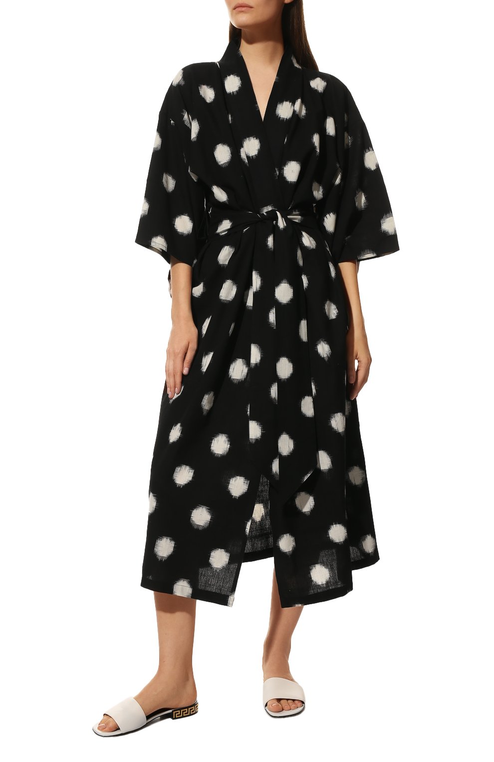 Хлопковое кимоно KLEED LOUNGEWEAR, арт. KARB BLACK KIM0N0, фото 3