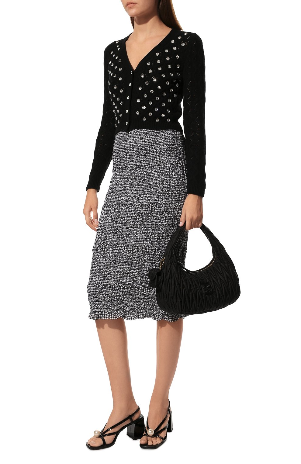 Хлопковая юбка MIU MIU, арт. MG1747-2AP2-F0002, фото 2