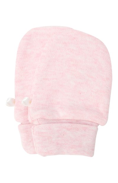 Хлопковые митенки BABYBU светло-розового цвета по цене 1420 руб., арт. BI-E1006ES, фото 1 Хлопковые митенки BABYBU, арт. BI-E1006ES, фото 1