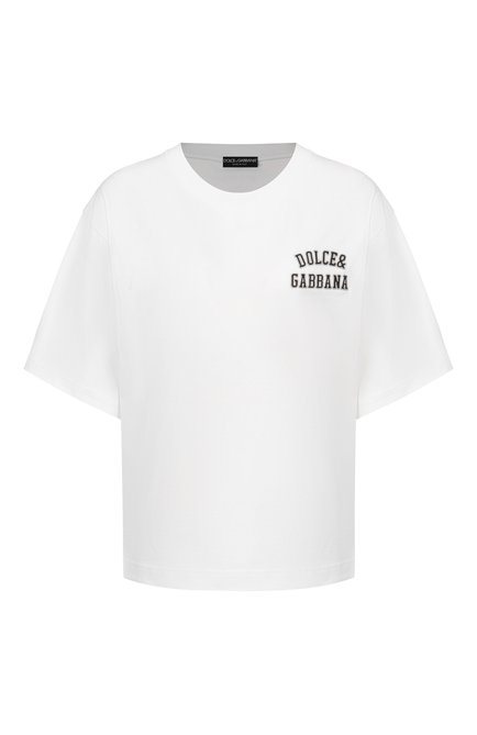 Женская хлопковая футболка DOLCE & GABBANA, арт. F8U10Z/GDDBB