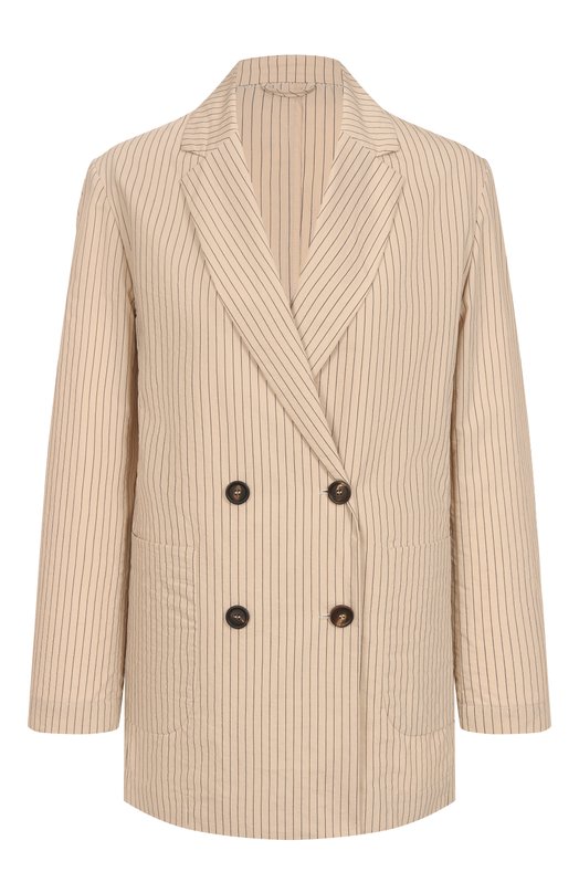 Хлопковый жакет Brunello Cucinelli MH7822468P Бежевый MH7822468P