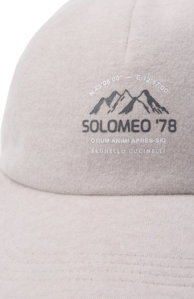 Бейсболка из кашемира и хлопка BRUNELLO CUCINELLI, арт. MCAP90010, фото 3