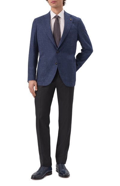 Кожаные оксфорды colin SANTONI темно-синего цвета по цене 94600 руб., арт. MCCG19047PD7SGFR, фото 2 Кожаные оксфорды colin SANTONI, арт. MCCG19047PD7SGFR, фото 2