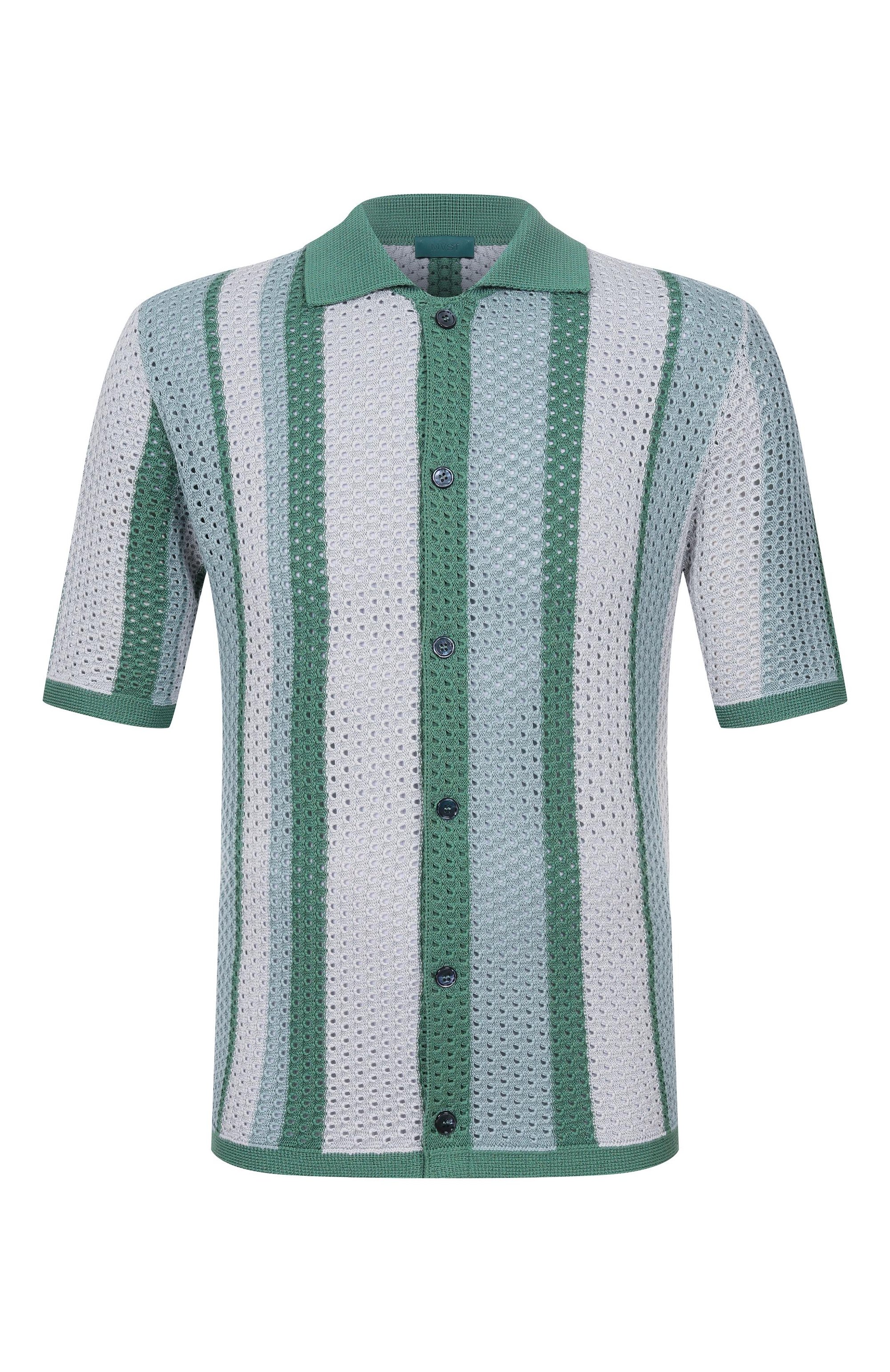 Рубашка из шелка и хлопка MVST, арт. M26.2PM.K144/Y207 KNIT SETA-C0T0NE, фото 1