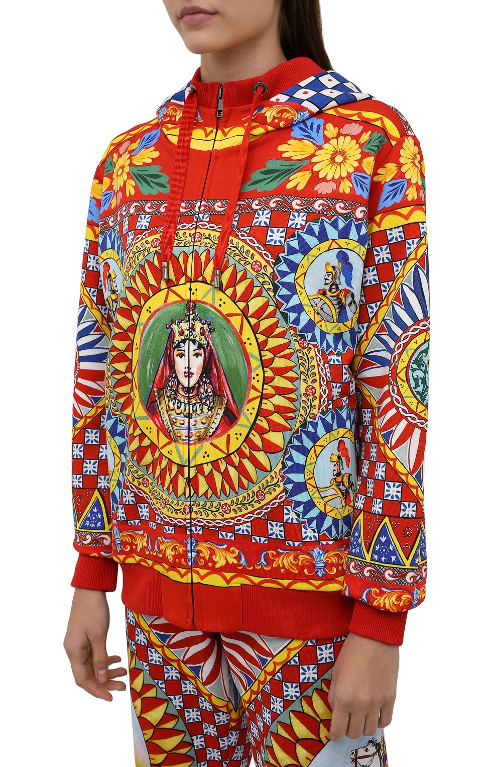 Хлопковый кардиган DOLCE & GABBANA разноцветного цвета по цене 105000 руб., арт. F9I40T/FI76H, фото 3 Хлопковый кардиган DOLCE & GABBANA, арт. F9I40T/FI76H, фото 3