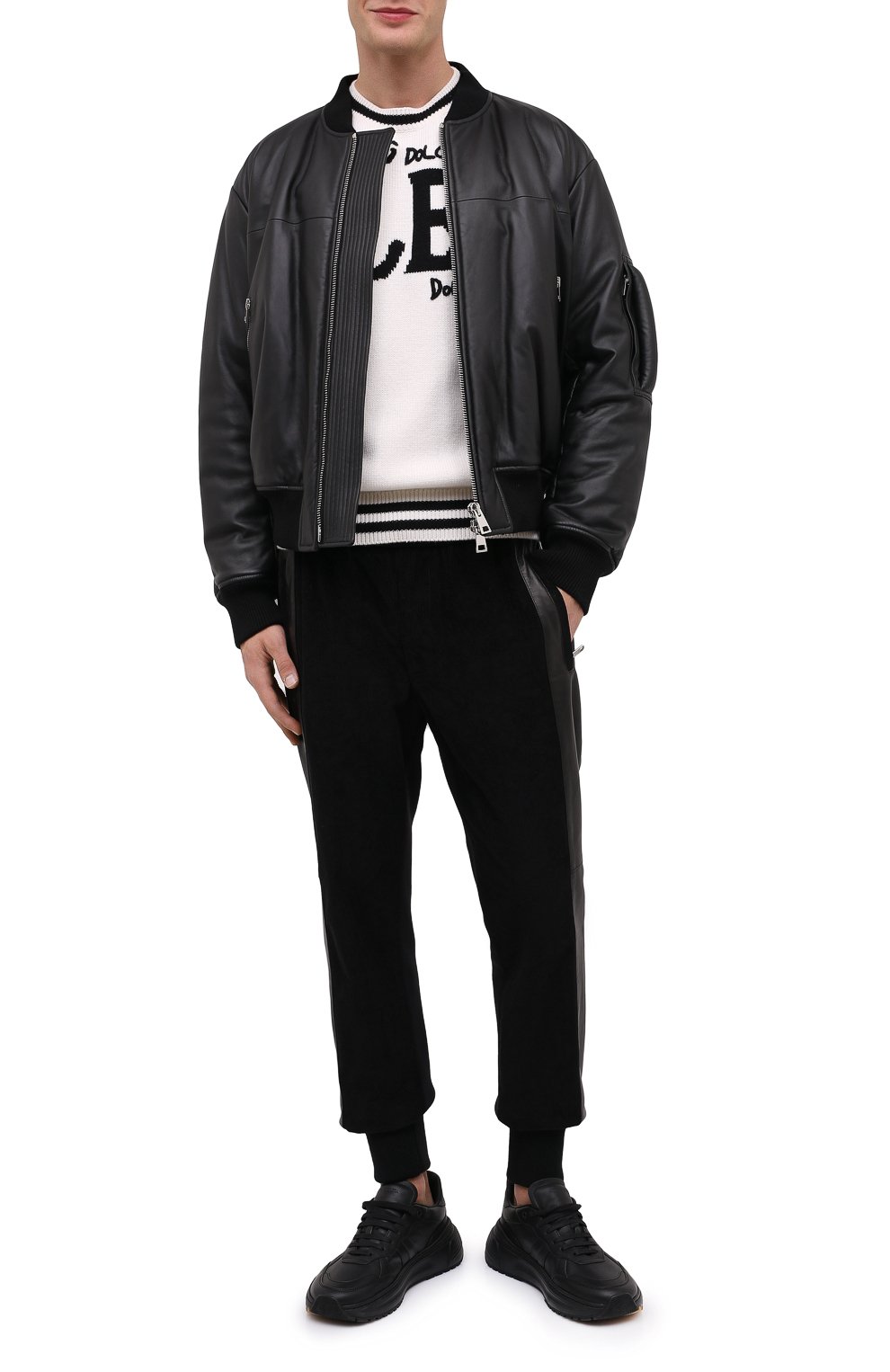 Шерстяной свитер DOLCE & GABBANA белого цвета по цене 222500 руб., арт. GXC03Z/JAVYP, фото 2 Шерстяной свитер DOLCE & GABBANA, арт. GXC03Z/JAVYP, фото 2