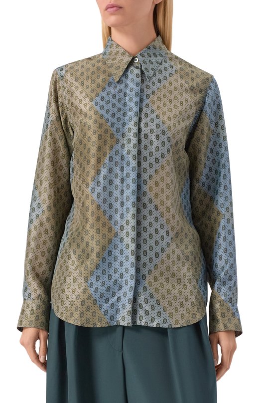 Шелковая рубашка Dries Van Noten 010706-2127-104 Разноцветный  010706-2127-104 Фото 3