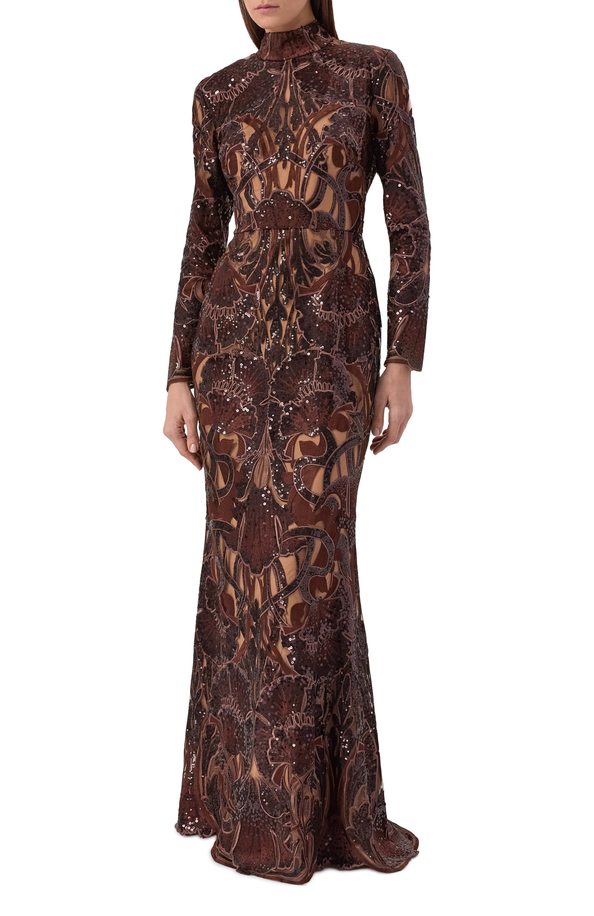 Платье с отделкой пайетками ELIE SAAB, арт. D0882NF25/YA050, фото 2