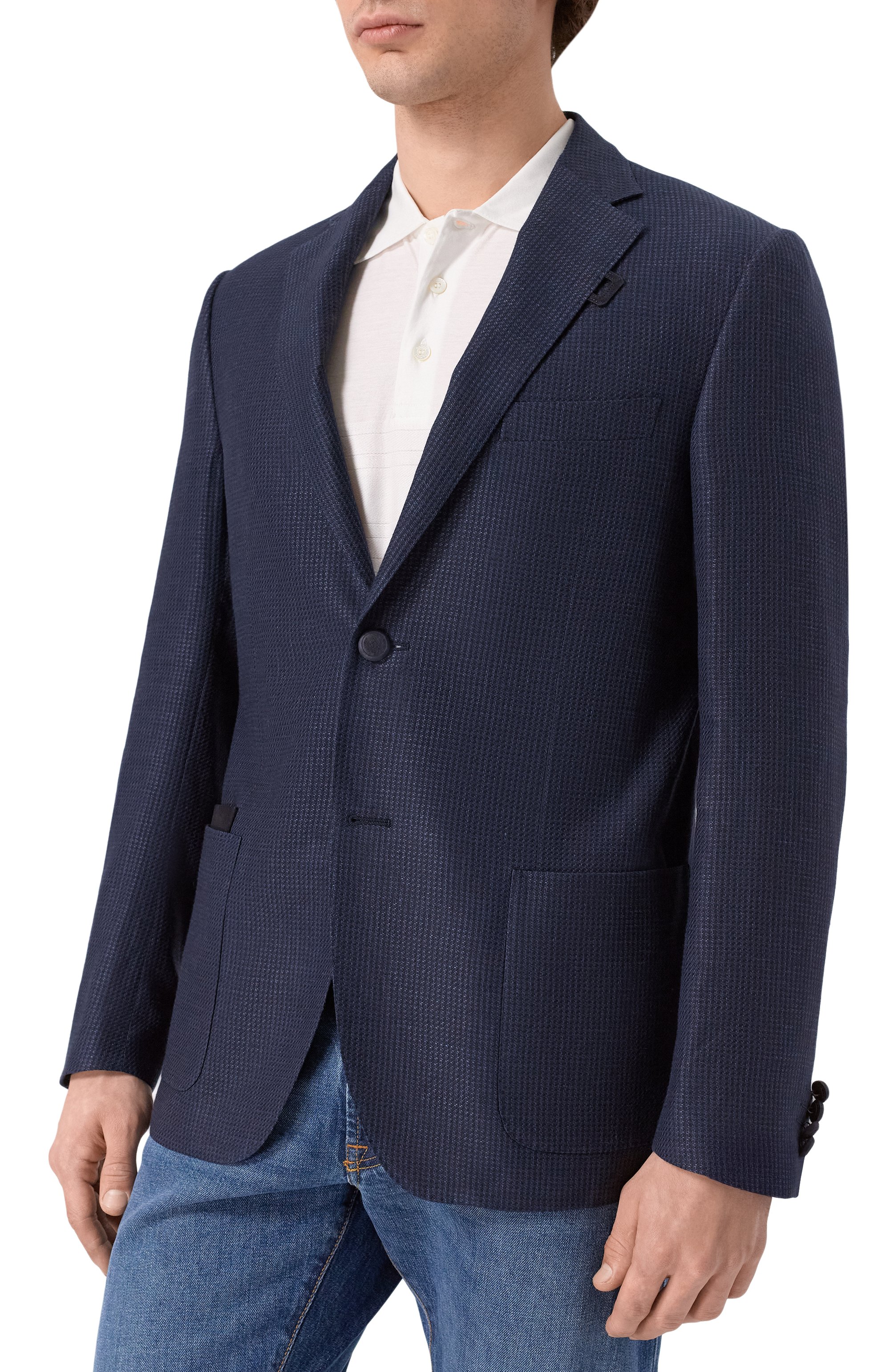 Пиджак изо льна и шерсти CORNELIANI, арт. 27XG67/2716941, фото 4