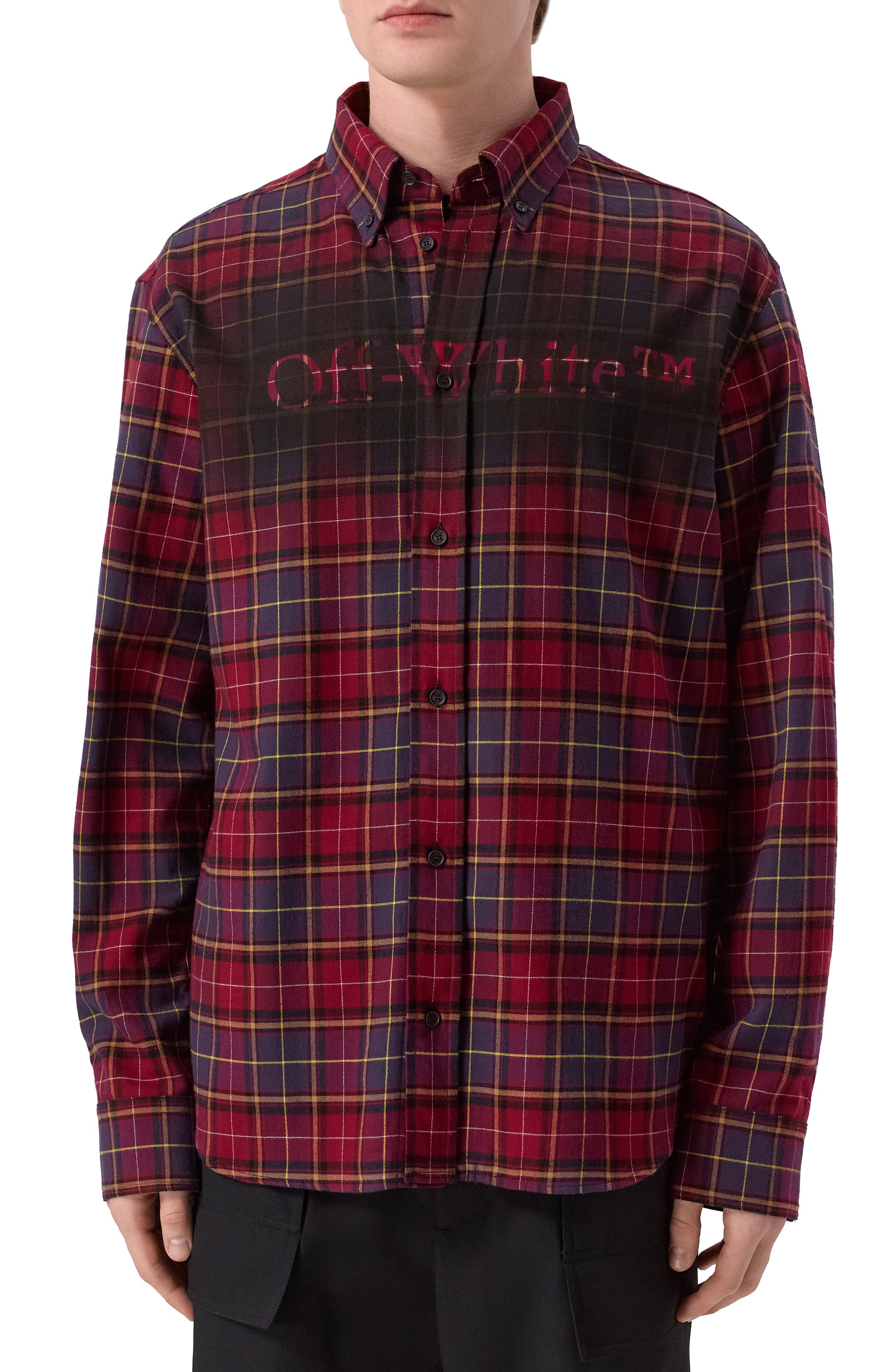 Хлопковая рубашка OFF-WHITE, арт. 0MGE04MF25FAB003, фото 3