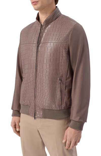 Бомбер с отделкой из кожи крокодила MVST, арт. M26.CSM.L402/1122, фото 3