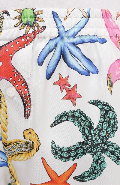 Шелковые брюки VERSACE разноцветного цвета по цене 96850 руб., арт. AUD05057/1F01193, фото 5 Шелковые брюки VERSACE, арт. AUD05057/1F01193, фото 5