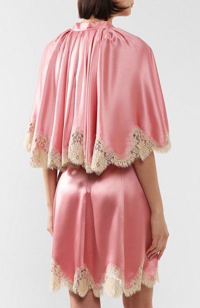 Накидка из смеси шелка и хлопка DOLCE & GABBANA розового цвета по цене 299500 руб., арт. F0Y93T/FU1NU, фото 4 Накидка из смеси шелка и хлопка DOLCE & GABBANA, арт. F0Y93T/FU1NU, фото 4