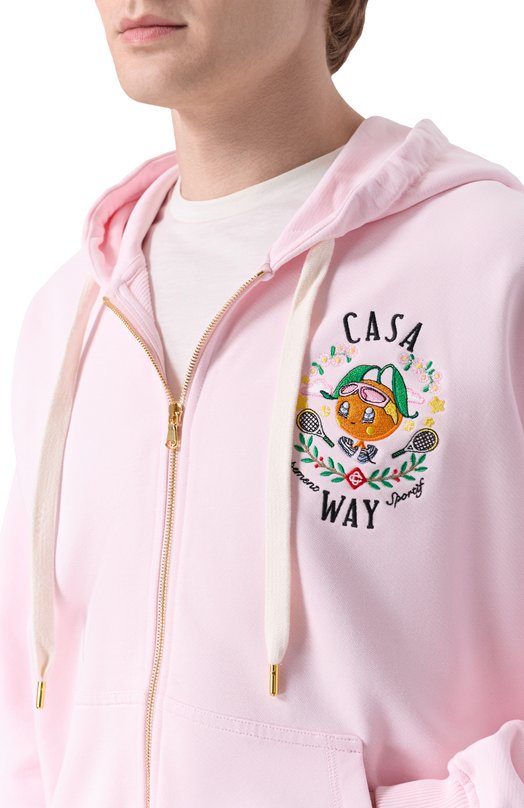 Хлопковая толстовка Casablanca M-AW25-JTP-408-05 Розовый  M-AW25-JTP-408-05 Фото 5