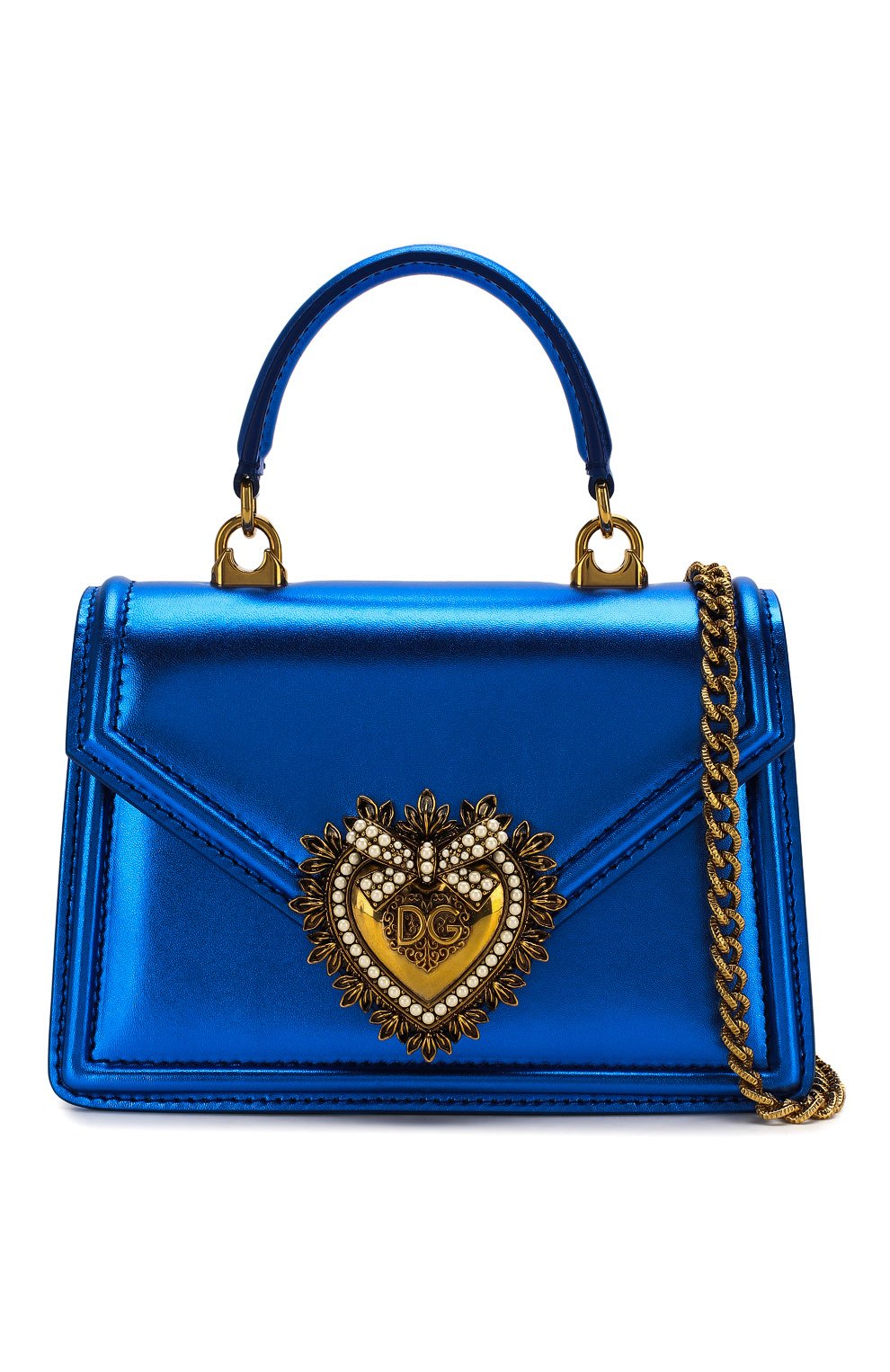 Сумка devotion small DOLCE & GABBANA синего цвета по цене 232000 руб., арт. BB6711/A1016, фото 6 Сумка devotion small DOLCE & GABBANA, арт. BB6711/A1016, фото 6