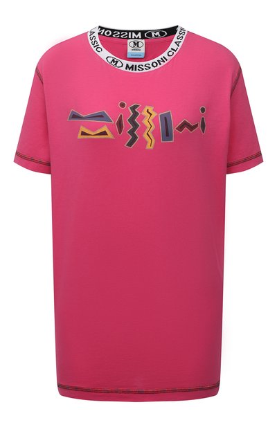 Хлопковая футболка M MISSONI розового цвета по цене 16650 руб., арт. 2DL00085/2J005E, фото 1 Хлопковая футболка M MISSONI, арт. 2DL00085/2J005E, фото 1
