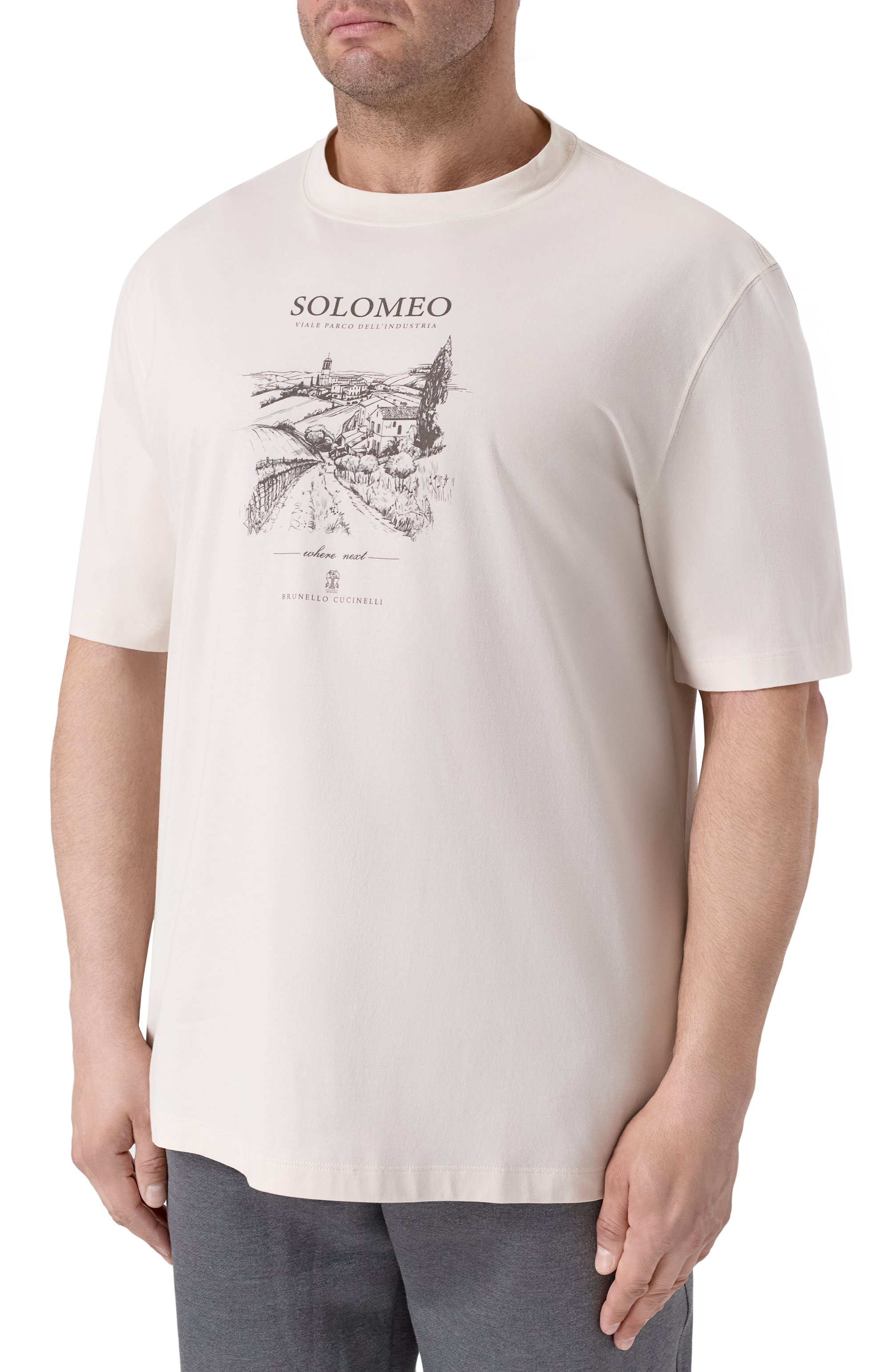 Хлопковая футболка BRUNELLO CUCINELLI, арт. M0B138454W, фото 3