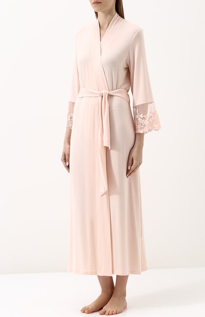 Халат из вискозы с поясом и кружевной отделкой RITRATTI MILANO, арт. 69128, фото 3