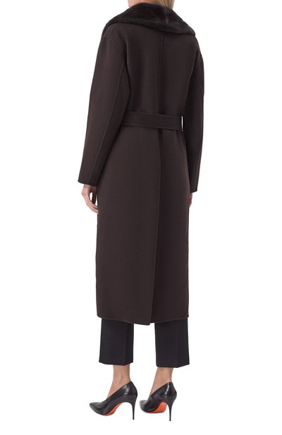 Кашемировое пальто с отделкой из норки KITON, арт. D62682K05I38, фото 4