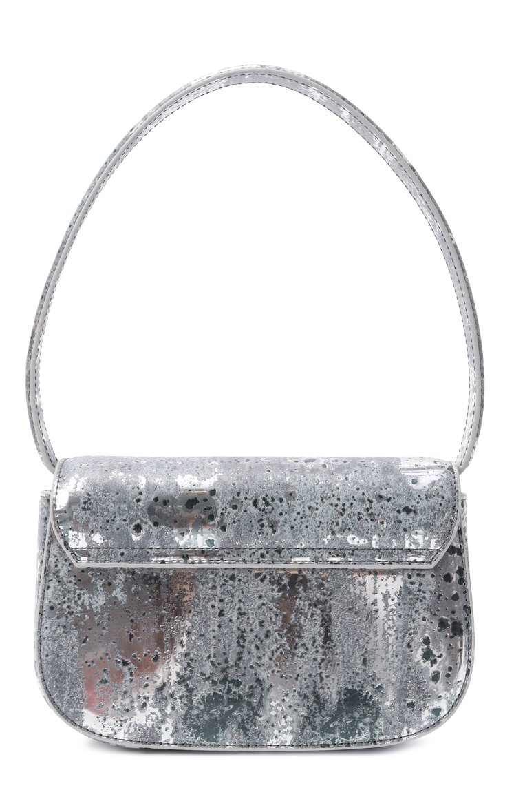 Женская сумка 1dr DIESEL серебряного цвета, арт. X08396/P8037 | Фото 6 (Размер: mini; Ремень/цепочка: На ремешке; Материал: Экокожа)