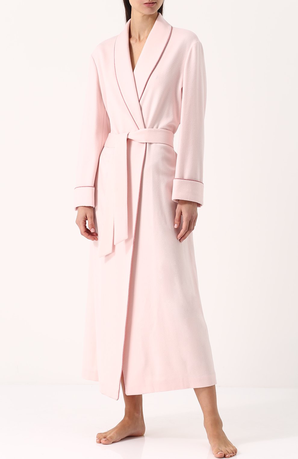 Однотонный кашемировый халат с поясом LORO PIANA, арт. FAC2391, фото 2