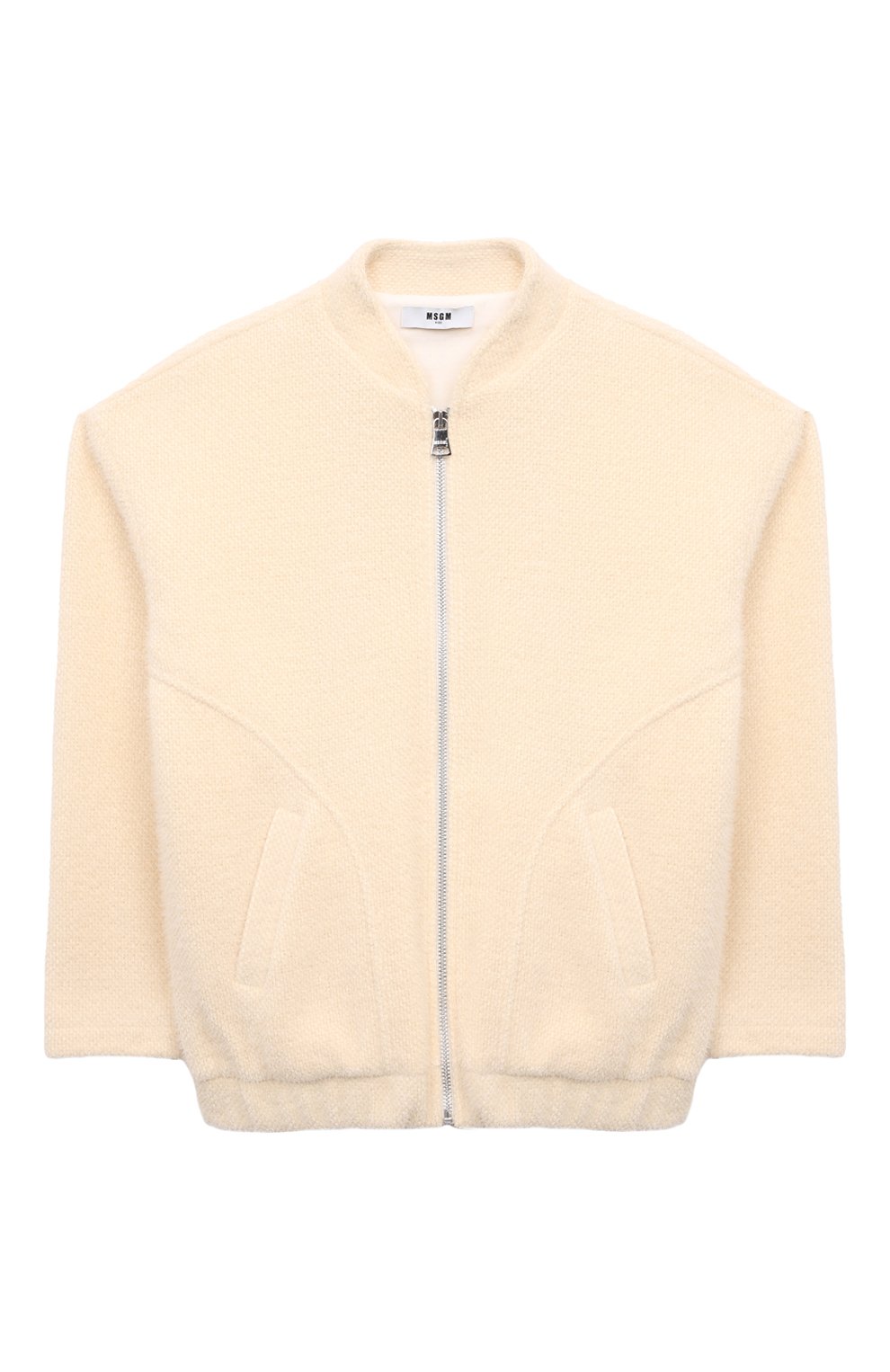 Бомбер MSGM KIDS кремового цвета по цене 32500 руб., арт. F4MSJUB0261, фото 1 Бомбер MSGM KIDS, арт. F4MSJUB0261, фото 1