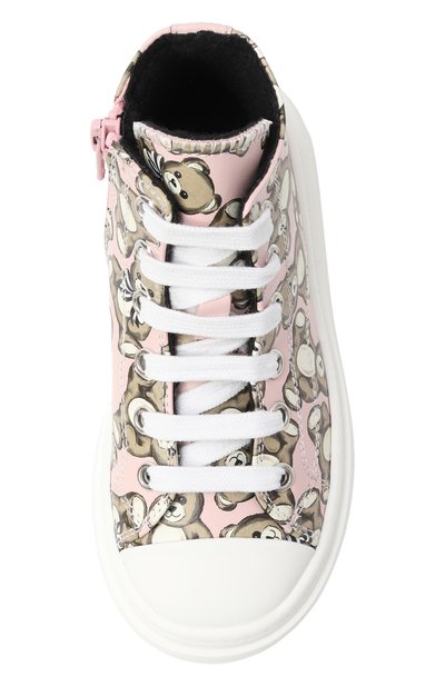 Кожаные кеды MOSCHINO, арт. 81927/VAR3/24-27, фото 4