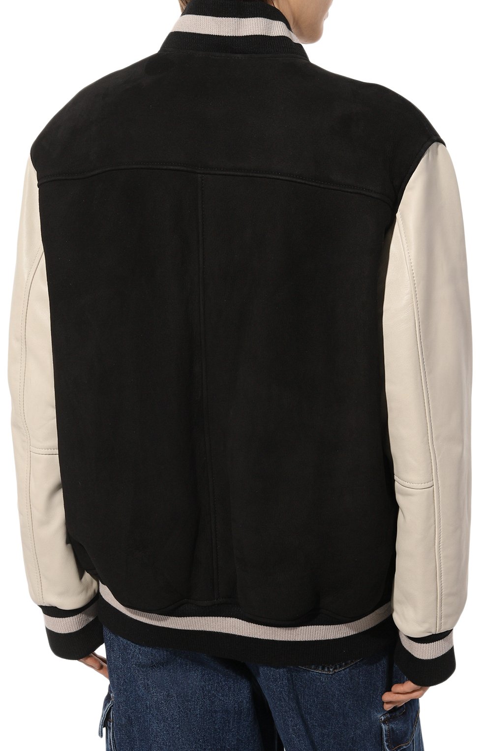 Бомбер ADDICTED, арт. SHEARLING BOMBER.BLACK/ALMOND, фото 4