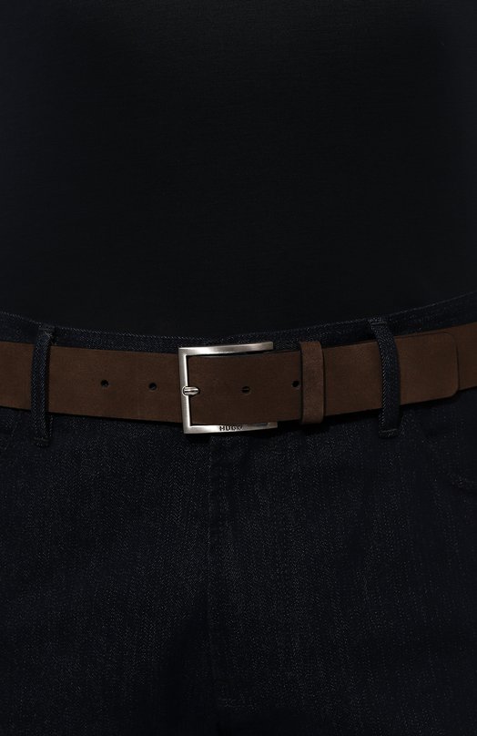 Замшевый ремень HUGO 50497455 Коричневый  50497455 Фото 2