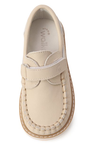 Кожаные топсайдеры WALKEY светло-бежевого цвета по цене 13000 руб., арт. Y1B4-40245-0092, фото 4 Кожаные топсайдеры WALKEY, арт. Y1B4-40245-0092, фото 4