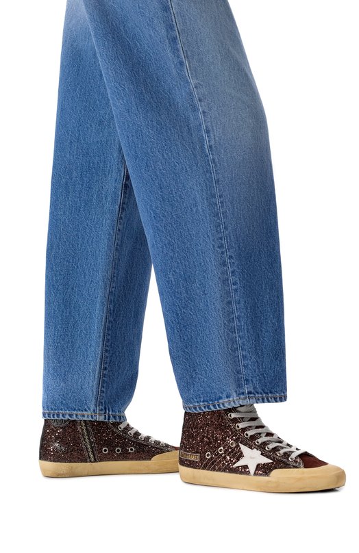 Комбинированные кеды Francy Penstar Golden Goose Deluxe Brand GWF00114.F004048 Коричневый  GWF00114.F004048 Фото 2