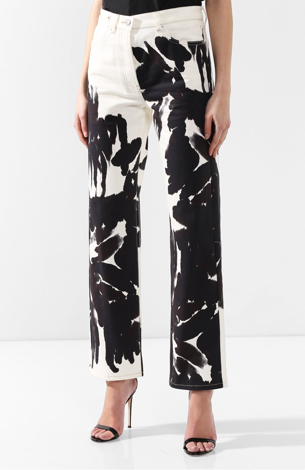 Джинсы с принтом DRIES VAN NOTEN черного цвета по цене 49950 руб., арт. 191-32410-7111, фото 3 Джинсы с принтом DRIES VAN NOTEN, арт. 191-32410-7111, фото 3